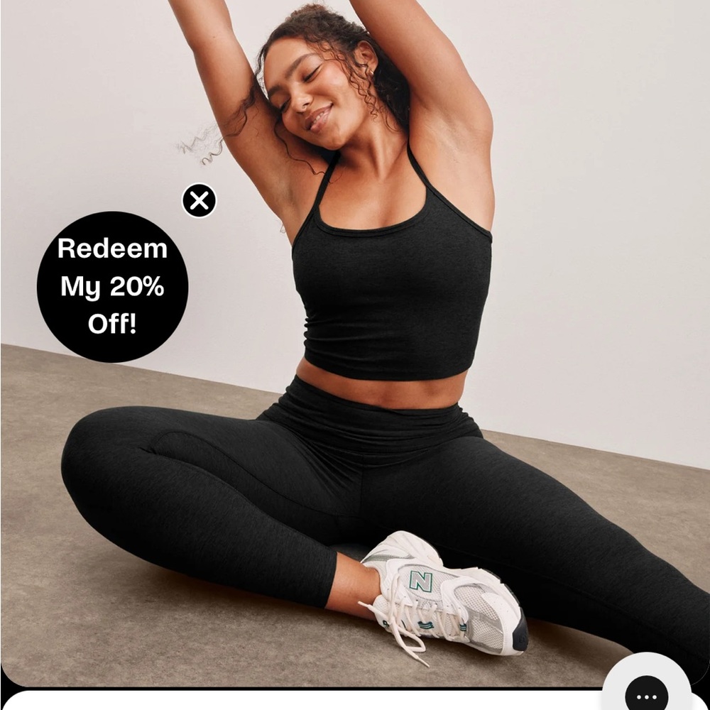 Heathered Black Beyond Yoga Women's Top